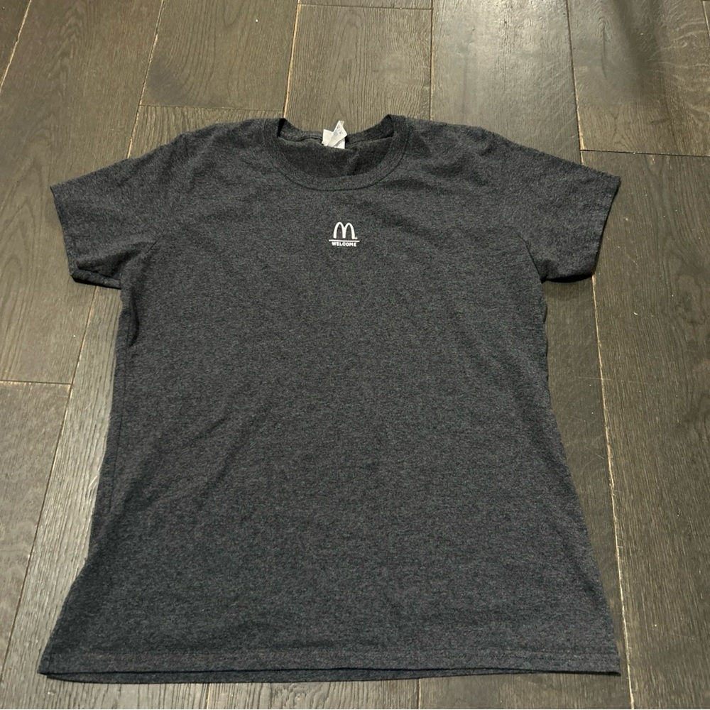 McDonald's Kids Short Sleeve Tee in Dark Gray with White Logo